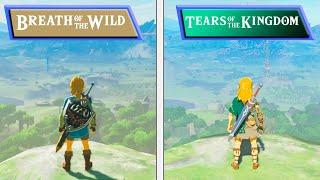 Zelda Tears of the Kingdom VS Breath of the Wild | Graphics & Framerate Comparison | Tech Review