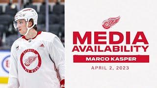 Marco Kasper speaks ahead of his NHL Debut in Toronto