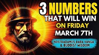 3 NUMBERS TO WIN MEGA JACKPOT On Thursday 6th March 2025 | Nostradamus Baba Vanga & Buddhist Wisdom