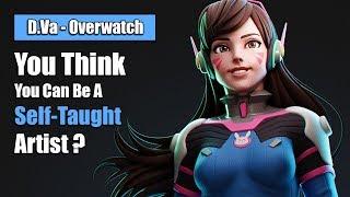 The Truth About Self-Taught Artists | Sculpting D.Va in 3D [Overwatch]