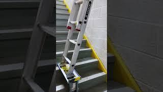 60-Second Ladder-Aide PRO Setup: The Ultimate Tool for Using Extension Ladders on Stairs