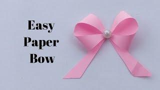 How To Make Bow Out Of Paper || Easy Paper Bow