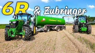 Let’s Drive John Deere 6R + Güllezubringer | zum 7R 330 mit Tridem | Bauer Struck (Teil 1)