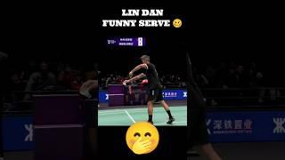 Lin Dan FUNNY SERVE  #badminton #lindan #leechongwei #funnybadminton