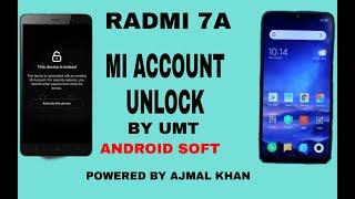 Redmi 7A MI Account Unlock by UMT | Redmi 7a mi account remove one click 100%Done