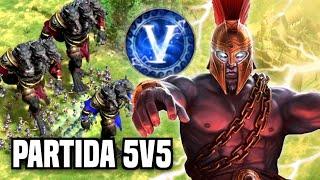 AGE of MYTHOLOGY: RETOLD - LOCURA TOTAL en PARTIDA 5 vs 5