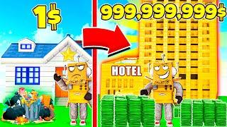 Построил САМЫЙ КРУТОЙ ОТЕЛЬ В МИРЕ за 5 минут! 999,999,999$ МИЛЛИОНОВ ROBLOX