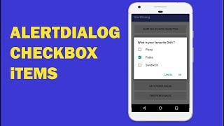 Android tutorial  - 48 - How Create AlertDialog with Array List CheckBox MultiChoiceItems