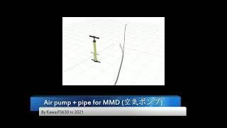 [MMD] Air pump + pipe model download for MMD