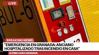 "Rescate en Granada: Anciano de 88 años evacuado tras incendio en vivienda"