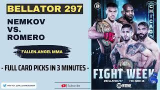 Bellator 297: Nemkov vs. Romero | Full Card Fight Picks in 3 Minutes