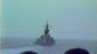 USS Missouri 16 inch fire summer 1987