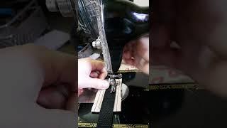 vintage Singer model 15 "Edison" sewing machine,(SOLD)sewing nylon fabric, webbing test part 1/2