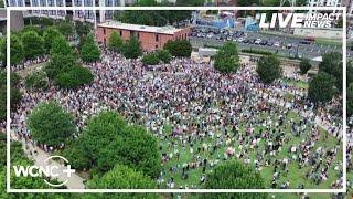 Live coverage from the 'No Kings' protest in Charlotte
