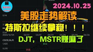 10月26日，美股即时走势解读，特斯拉继续拿稳了。本月听我的，DJT、MSTR赚麻了️️ #美股推荐2024 #英伟达股票 #特斯拉股票 #美股投资 #美股大涨  #期权  #美股解读  #中概股