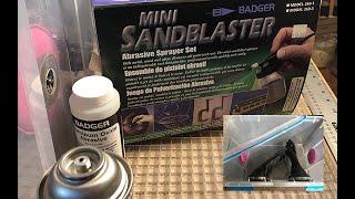 Mini Sandblaster Demo on Fused Glass