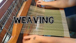 Weaving On A Swedish-Style 4-Harness Floor Loom