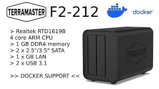 10-2023 $180 TerraMaster F2-212 NAS with DOCKER Support, TOS 5, RTL1619B, 1 GB DDR4