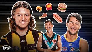 AFL players BLIND RANK footy foods 