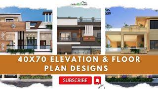 40x70 House Elevation & Floor Plan Design | Modern 2D & 3D Home Layout Ideas