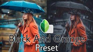 Black And Orange Preset | Snapseed Tutorial