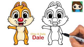 How to Draw Dale Chipmunk | Chip and Dale