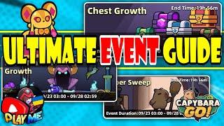 ULTIMATE EVENT GUIDE - Capybara Go! AFK, Pet, Chest Growth... GET FREE HORSESHOE, HAMMERS, COINS