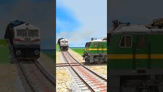 TRAINS CROSSING BUMPY BRANCHED TRACKS  #train