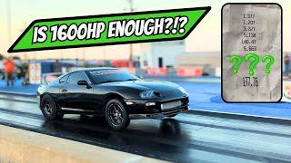 1600 Horsepower 2JZ Stick Shift Supra Goes for 7s!!!