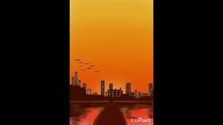 Sunset || #sunset #ibispaintx #digitalart #cityscape