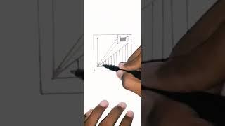 Easy 3d Illusion Drawing /3D trick art on paper/ #short #3ddrawing #viral