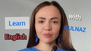 Learn English with Gulnaz | Blue | Light Makeup | Hairstyles