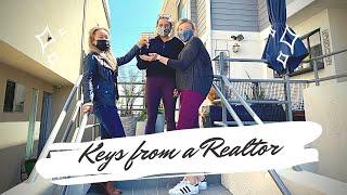 Surprise keys hand-off from a Realtor on closing day!