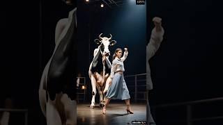 Woman performs fusion with cow on AGT #agt #performance #live.