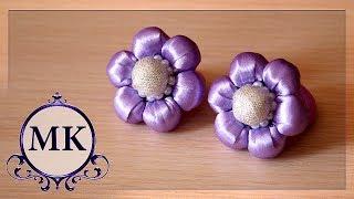 Резинки для волос. Канзаши. МК. / DIY. Hair bands . Kanzashi. Flowers.