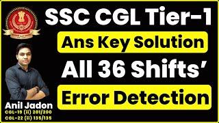 All Error Detections Asked In SSC CGL 2024 || SSC CGL Ans Key Solution | Common Error By Anil Jadon