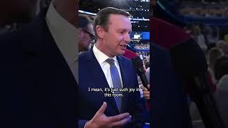 Sen. Chris Murphy reacts to Oprah speaking at Day 3 of DNC