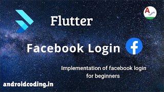 Flutter facebook login integrations for beginners | Source in description | flutter coding