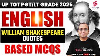 UP TGT PGT /LT GRADE English Literature Marathon 2025 | William Shakespeare Tragedies By Uday Sir