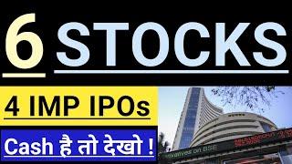 6 BEST GROWTH STOCKS  4 IMPORTANT IPOS  DOW JONES  NASDAQ  INVEST IN INDIA 