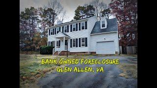 Bank Owned 4 BDRM Home for Sale Glen Allen, VA Henrico Co. +$434,900+