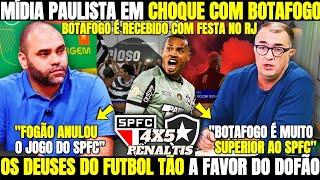 MÍDIA PAULISTA EM CHOQUE COM A CLASSIFICAÇÃO DO FOGÃO! OS DEUSES DO FUTEBOL TÃO A FAVOR DO BOTAFOGO