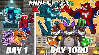 I Survived 1000 Days As VILLAINS  In HARDCORE Minecraft! (Full Story)