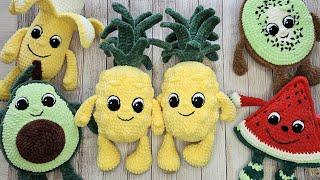 Вязаный Ананас крючком: Обзор игрушки амигуруми по МК @goozell_toys/ Crochet Pineapple pattern