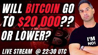 HOW LOW WILL BITCOIN GO?? $20000?  BITCOIN CRASH 2022! BITCOIN PRICE ANALYSIS