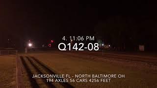 182 train trip from Folkston GA 182 trains in 5 days October 9-13 2017 CSX,NS,UP,BNSF,CEFX and CP