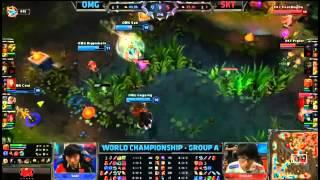 OMG Gogoing Renekton VS SKT T1 Faker Gragas Group A Highlights   S3 World Championship MUST SEE