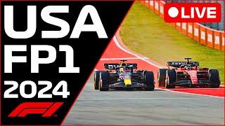 F1 LIVE - USA GP FP1 - Commentary + Live Timing