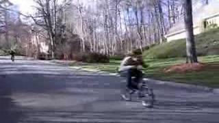 50 MPH on a bicycle!!! (+ Longboarder)