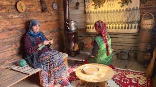 Village Life in Turkey. Traditional Village Food in Wooden Village House.